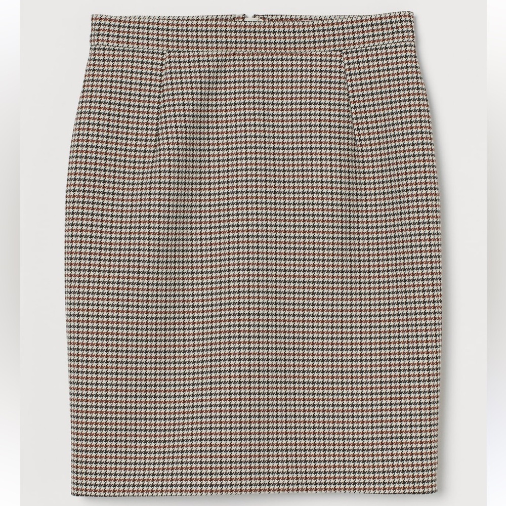 H&M high waisted houndstooth pencil skirt